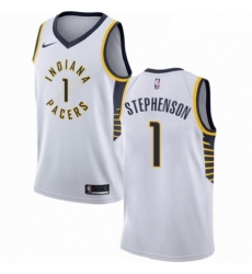 Mens Nike Indiana Pacers 1 Lance Stephenson Authentic White NBA Jersey Association Edition 