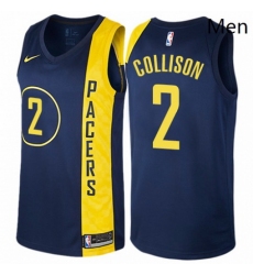 Mens Nike Indiana Pacers 2 Darren Collison Authentic Navy Blue NBA Jersey City Edition 