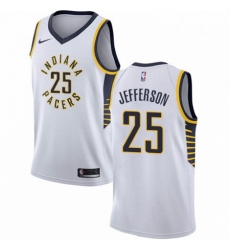 Mens Nike Indiana Pacers 25 Al Jefferson Swingman White NBA Jersey Association Edition