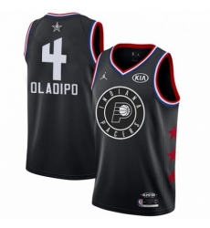 Mens Nike Indiana Pacers 4 Victor Oladipo Black NBA Jordan Swingman 2019 All Star Game Jersey 
