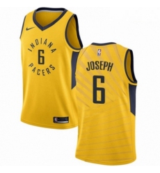 Mens Nike Indiana Pacers 6 Cory Joseph Swingman Gold NBA Jersey Statement Edition 