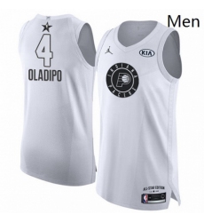 Mens Nike Jordan Indiana Pacers 4 Victor Oladipo Authentic White 2018 All Star Game NBA Jersey 