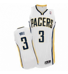 Revolution 30 Pacers 3 George Hill White Road Stitched NBA Jersey 