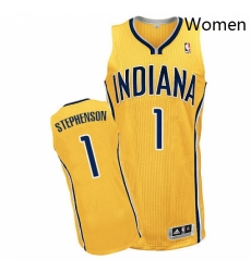 Womens Adidas Indiana Pacers 1 Lance Stephenson Authentic Gold Alternate NBA Jersey 