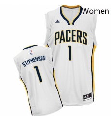 Womens Adidas Indiana Pacers 1 Lance Stephenson Swingman White Home NBA Jersey 