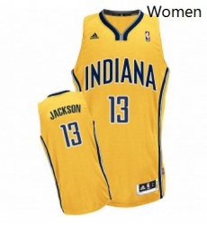 Womens Adidas Indiana Pacers 13 Mark Jackson Swingman Gold Alternate NBA Jersey