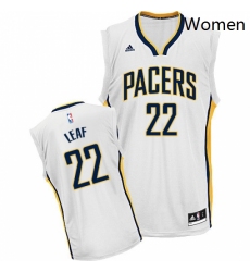 Womens Adidas Indiana Pacers 22 T J Leaf Swingman White Home NBA Jersey 