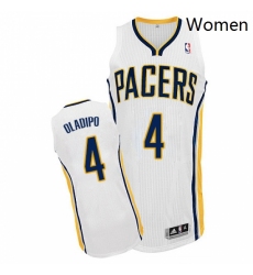 Womens Adidas Indiana Pacers 4 Victor Oladipo Authentic White Home NBA Jersey 