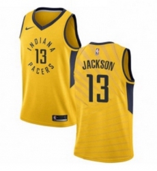 Womens Nike Indiana Pacers 13 Mark Jackson Authentic Gold NBA Jersey Statement Edition
