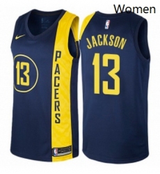 Womens Nike Indiana Pacers 13 Mark Jackson Swingman Navy Blue NBA Jersey City Edition