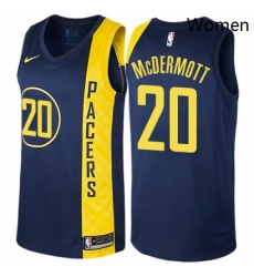 Womens Nike Indiana Pacers 20 Doug McDermott Swingman Navy Blue NBA Jersey City Edition 