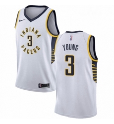 Womens Nike Indiana Pacers 3 Joe Young Authentic White NBA Jersey Association Edition