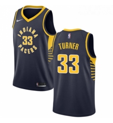 Womens Nike Indiana Pacers 33 Myles Turner Authentic Navy Blue Road NBA Jersey Icon Edition