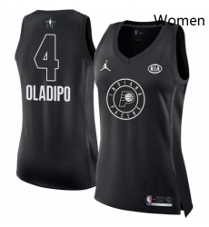 Womens Nike Jordan Indiana Pacers 4 Victor Oladipo Swingman Black 2018 All Star Game NBA Jersey 