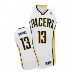 Youth Adidas Indiana Pacers 13 Paul George Authentic White Home NBA Jersey