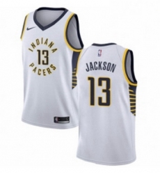 Youth Nike Indiana Pacers 13 Mark Jackson Authentic White NBA Jersey Association Edition