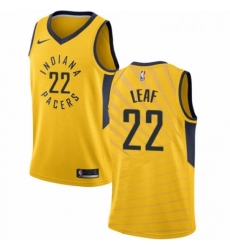 Youth Nike Indiana Pacers 22 T J Leaf Authentic Gold NBA Jersey Statement Edition 