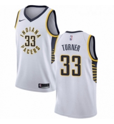 Youth Nike Indiana Pacers 33 Myles Turner Swingman White NBA Jersey Association Edition