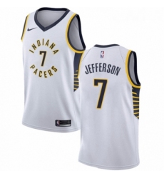 Youth Nike Indiana Pacers 7 Al Jefferson Authentic White NBA Jersey Association Edition