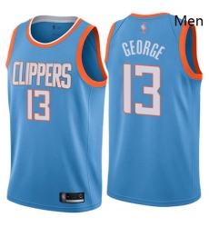 Clippers #13 Paul George Blue Basketball Swingman City Edition Jersey