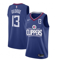 Clippers 13 Paul George Blue Nike Number Swingman Jerseys