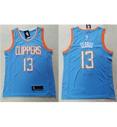 Clippers 13 Paul George Light Blue City Edition Nike Swingman Jersey
