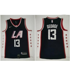 Clippers 13 Paul George Navy City Edition Nike Swingman Jersey