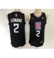Clippers 2 Kawhi Leonard Black Nike Swingman Jersey