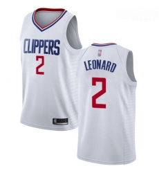 Clippers #2 Kawhi Leonard White Basketball Swingman Association Edition Jersey