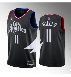 Men Los Angeles Clippers 11 Jordan Miller Black 2023 Draft Statement Edition Stitched Jersey