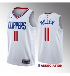 Men Los Angeles Clippers 11 Jordan Miller White 2023 Draft Association Edition Stitched Jersey