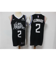 Men Los Angeles Clippers 2 Kawhi Leonard Black 2021 City Edition Nike Swingman Jersey