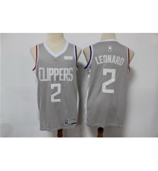 Men Nike Los Angeles Clippers 2 Kawhi Leonard Black NBA New grey playoff bonus jersey