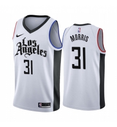 Men Nike Los Angeles Clippers 31 Marcus Morris 2019 20 White Los Angeles City Edition NBA Jersey