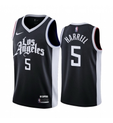 Men Nike Los Angeles Clippers 5 Montrezl Harrell Black NBA Swingman 2020 21 City Edition Jersey