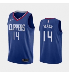 Men Nike Los Angeles Clippers Terance Mann 14 Stitched NBA Jersey Blue
