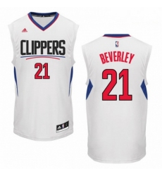 Mens Adidas Los Angeles Clippers 21 Patrick Beverley Authentic White Home NBA Jersey 