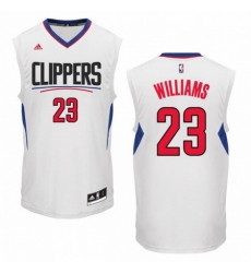 Mens Adidas Los Angeles Clippers 23 Louis Williams Authentic White Home NBA Jersey 