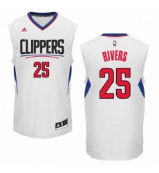 Mens Adidas Los Angeles Clippers 25 Austin Rivers Authentic White Home NBA Jersey