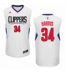 Mens Adidas Los Angeles Clippers 34 Tobias Harris Authentic White Home NBA Jersey 