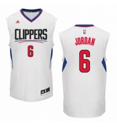 Mens Adidas Los Angeles Clippers 6 DeAndre Jordan Authentic White Home NBA Jersey