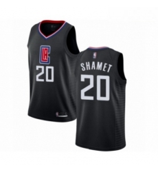 Mens Los Angeles Clippers 20 Landry Shamet Authentic Black Basketball Jersey Statement Edition 