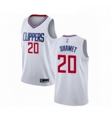 Mens Los Angeles Clippers 20 Landry Shamet Authentic White Basketball Jersey Association Edition 
