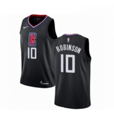 Mens Nike Los Angeles Clippers 10 Jerome Robinson Swingman Black NBA Jersey Statement Edition 
