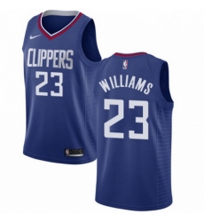 Mens Nike Los Angeles Clippers 23 Louis Williams Swingman Blue Road NBA Jersey Icon Edition 