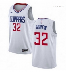 Mens Nike Los Angeles Clippers 32 Blake Griffin Authentic White NBA Jersey Association Edition