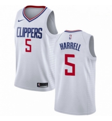 Mens Nike Los Angeles Clippers 5 Montrezl Harrell Swingman White NBA Jersey Association Edition 