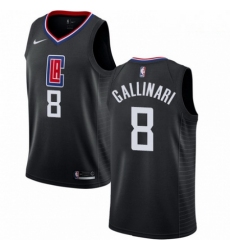 Mens Nike Los Angeles Clippers 8 Danilo Gallinari Authentic Black Alternate NBA Jersey Statement Edition 
