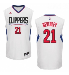 Womens Adidas Los Angeles Clippers 21 Patrick Beverley Authentic White Home NBA Jersey 