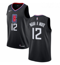 Womens Nike Los Angeles Clippers 12 Luc Mbah a Moute Swingman Black NBA Jersey Statement Edition 